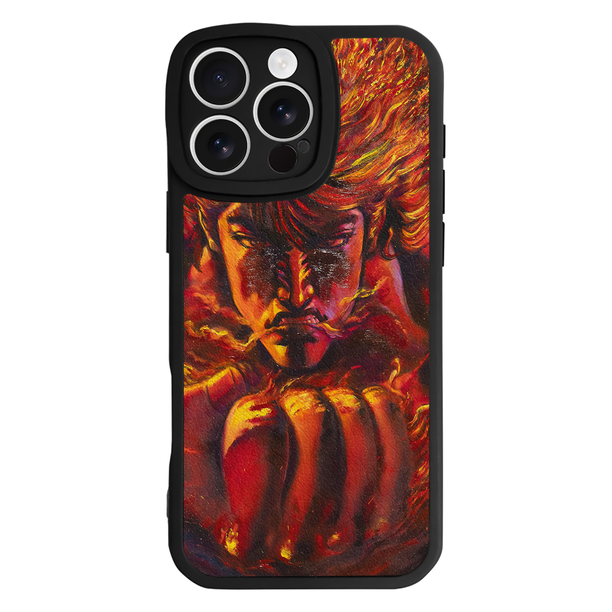 （画像用） 北斗の拳 Fist of the North Star 【iPhone 16シリーズ対応】シリコンスマホケース（レザー調） 材質：シリコン